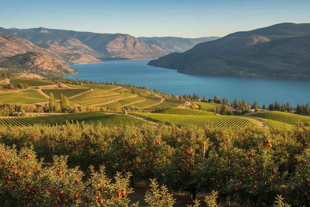 Okanagan Valley orchards and landscape